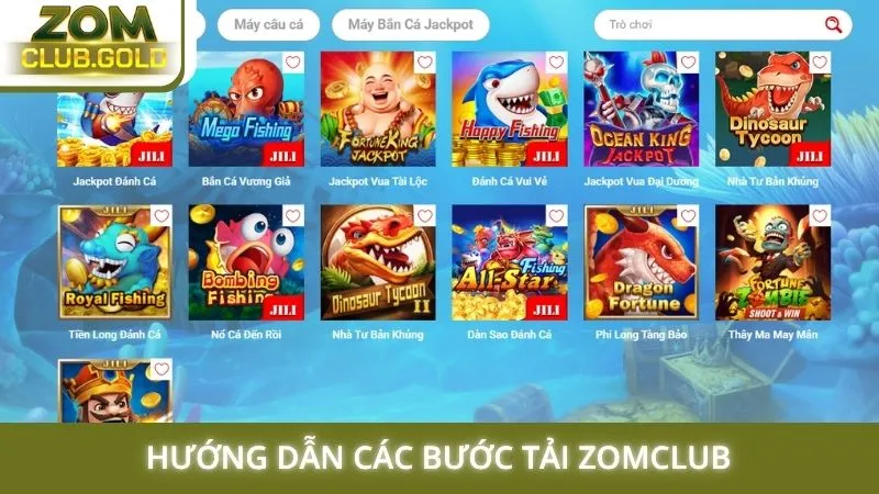Hướng dẫn các bước tải Zomclub