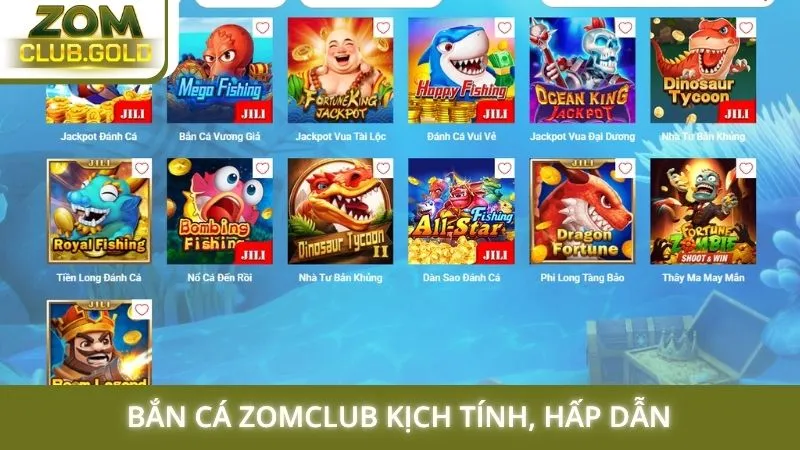 Bắn cá Zomclub kịch tính, hấp dẫn