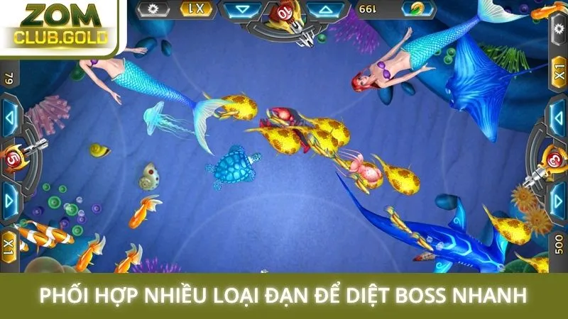 Phối hợp nhiều loại đạn để diệt boss nhanh